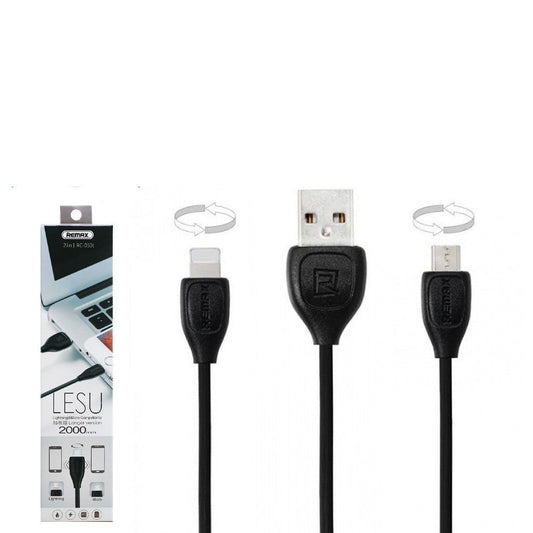 CABLE 2N1 IOS & MICRO RC-050T REMAX