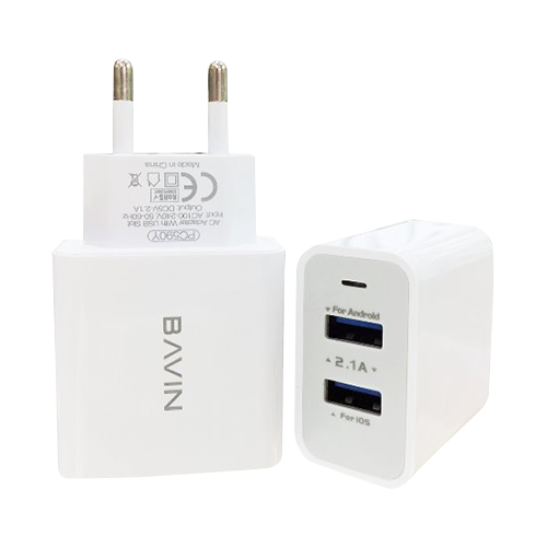 ADAPTER 2PORT USB 2.4A ANDROID S5/S6/S7 PC590Y BAVIN