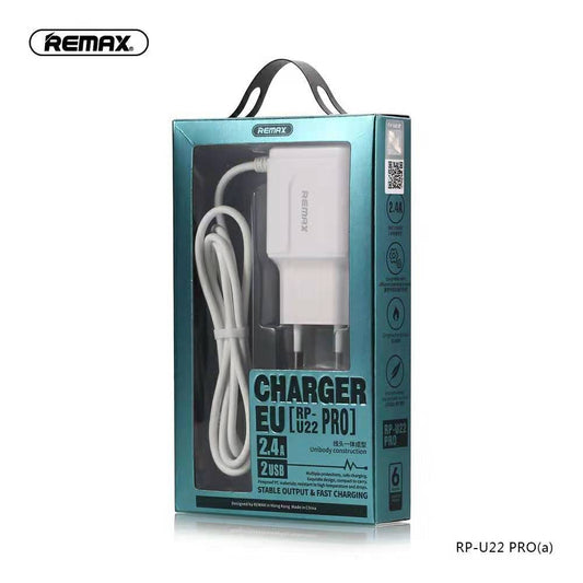 CHARGER BRICK + CABLE TYPE - C REMAX