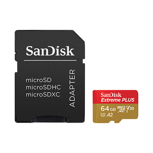 Kartë Extreme MicroSDXC me përshtatës 64 GB SanDisk